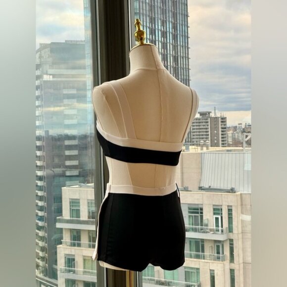 🆕 STAUD 🧿 NWT BIack White Bikini Set- Liv Top - Sz S & Nell Swim Skirt - Sz XS - Picture 8 of 16